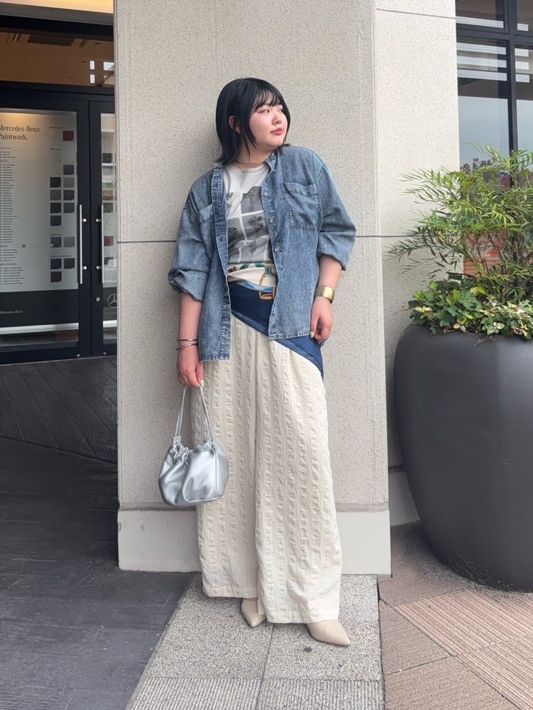 Jena espace merveilleux | ギャザーデニムシャツ | Rakuten Fashion