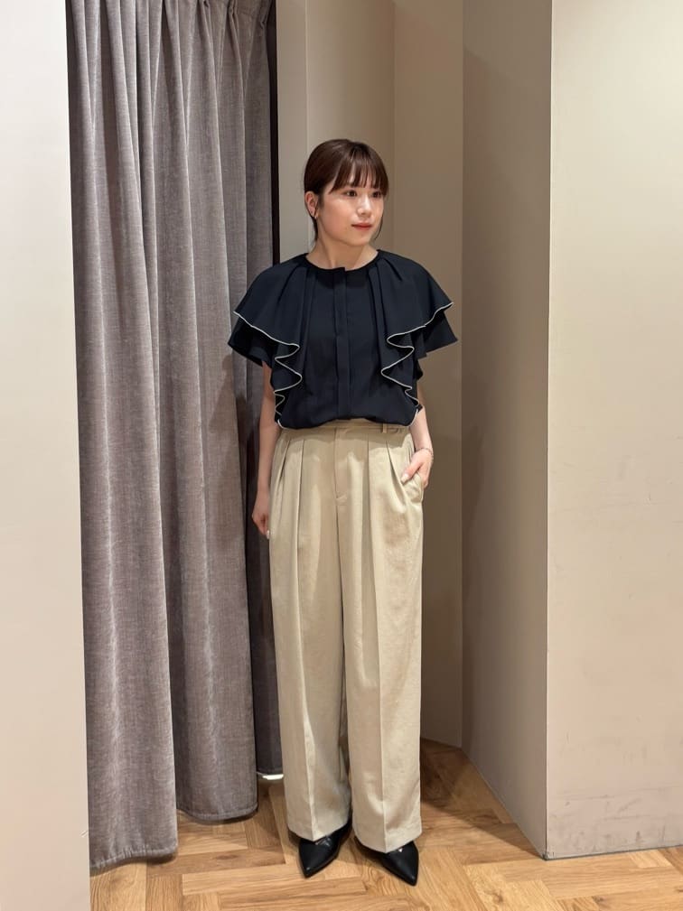 UNITED ARROWS green label relaxing | Breeze Cool ラッフル ブラウス