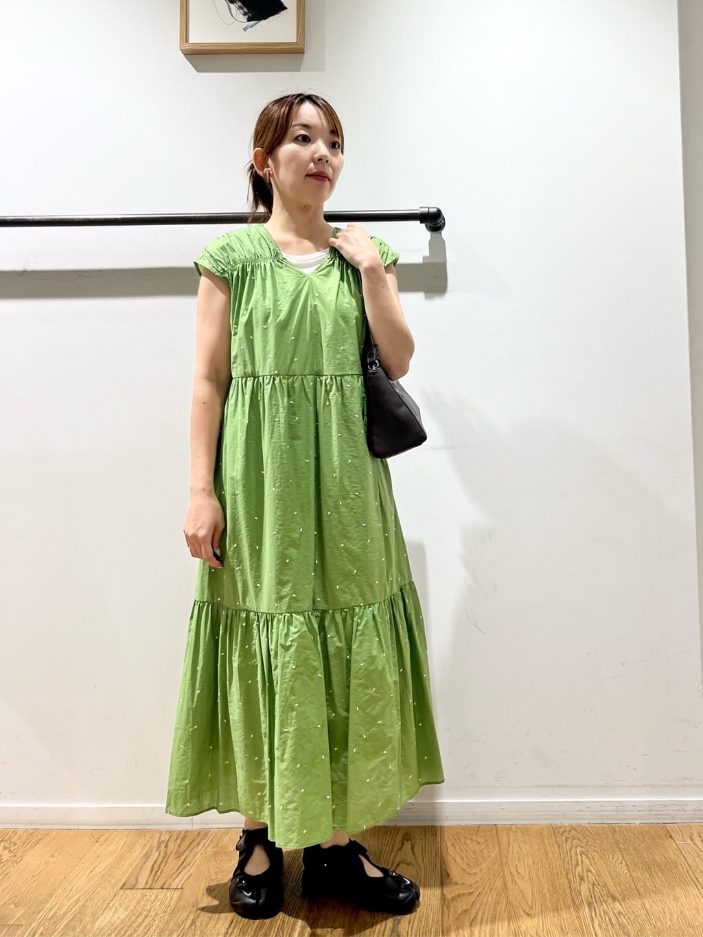 EMMEL REFINES オーバルシシュウ ティアード ワンピース UNITED ARROWS green label relaxing | <EMMEL REFINES>EM オーバル