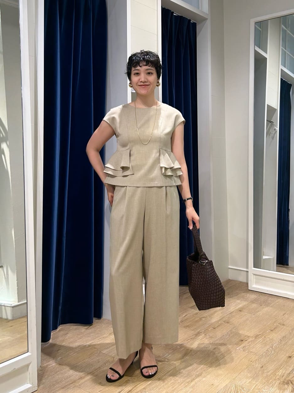 NOLLEY'S | ウォッシャブル麻調ペプラムブラウス | Rakuten Fashion