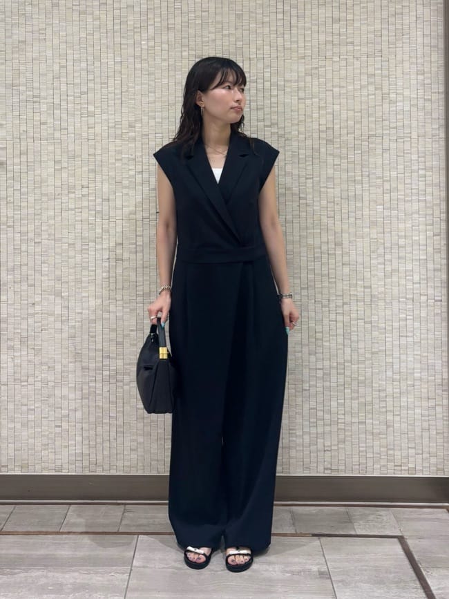 UNITED ARROWS | ツイル オールインワン -ストレッチ 防シワ 接触冷感