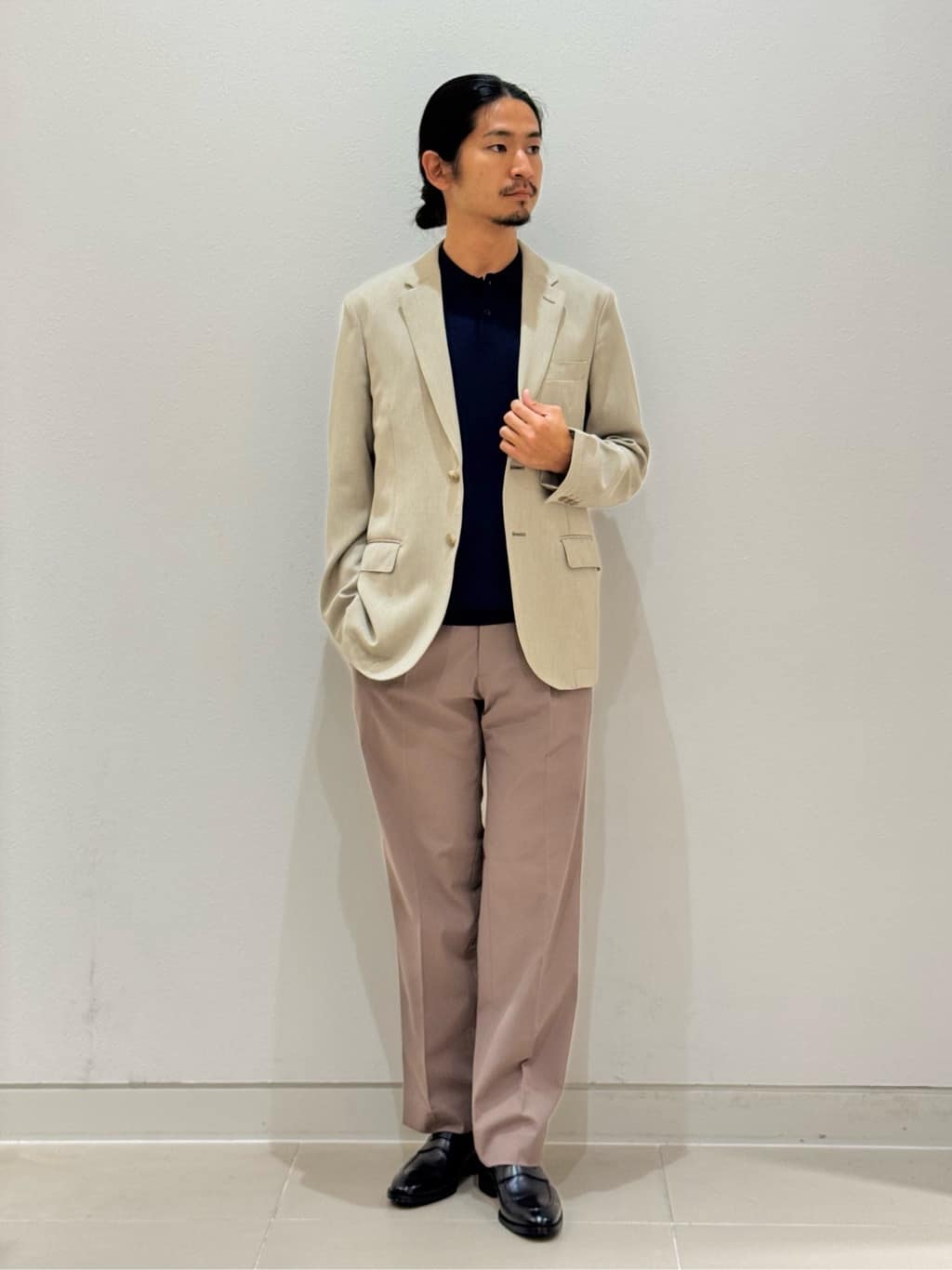 【極美品】UNITED ARROWS リネンライク ドビー セットアップ M UNITED ARROWS LTD. OUTLET | リネンライク ドビー 2ボタン ジャケット