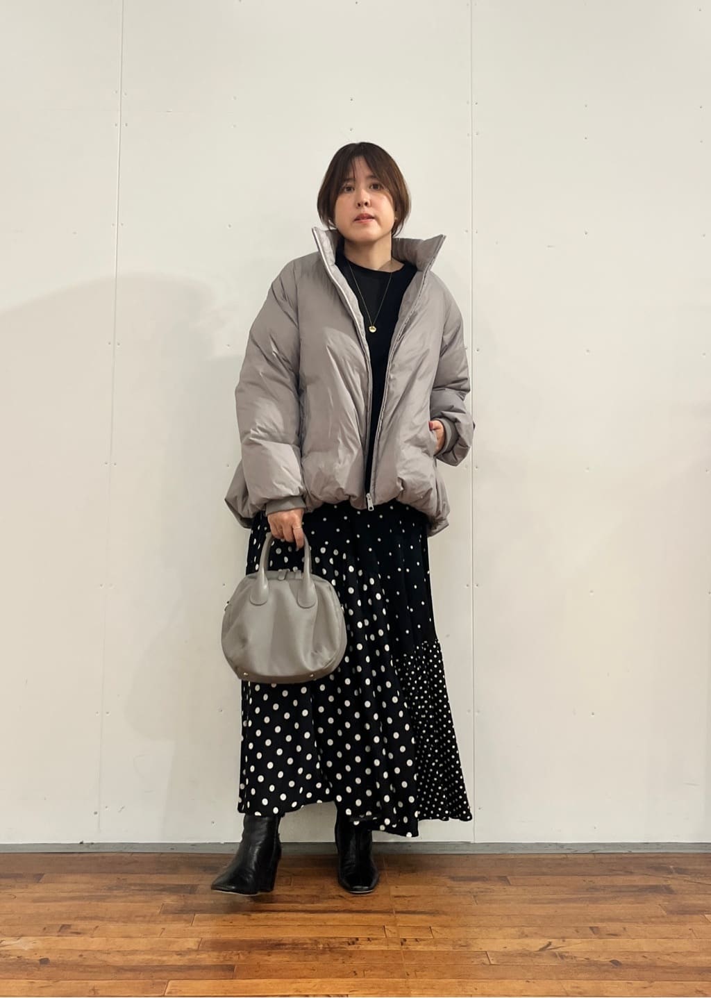 BEARDSLEY | 《完売サイズ追加検討中》ドットパッチワークスカート