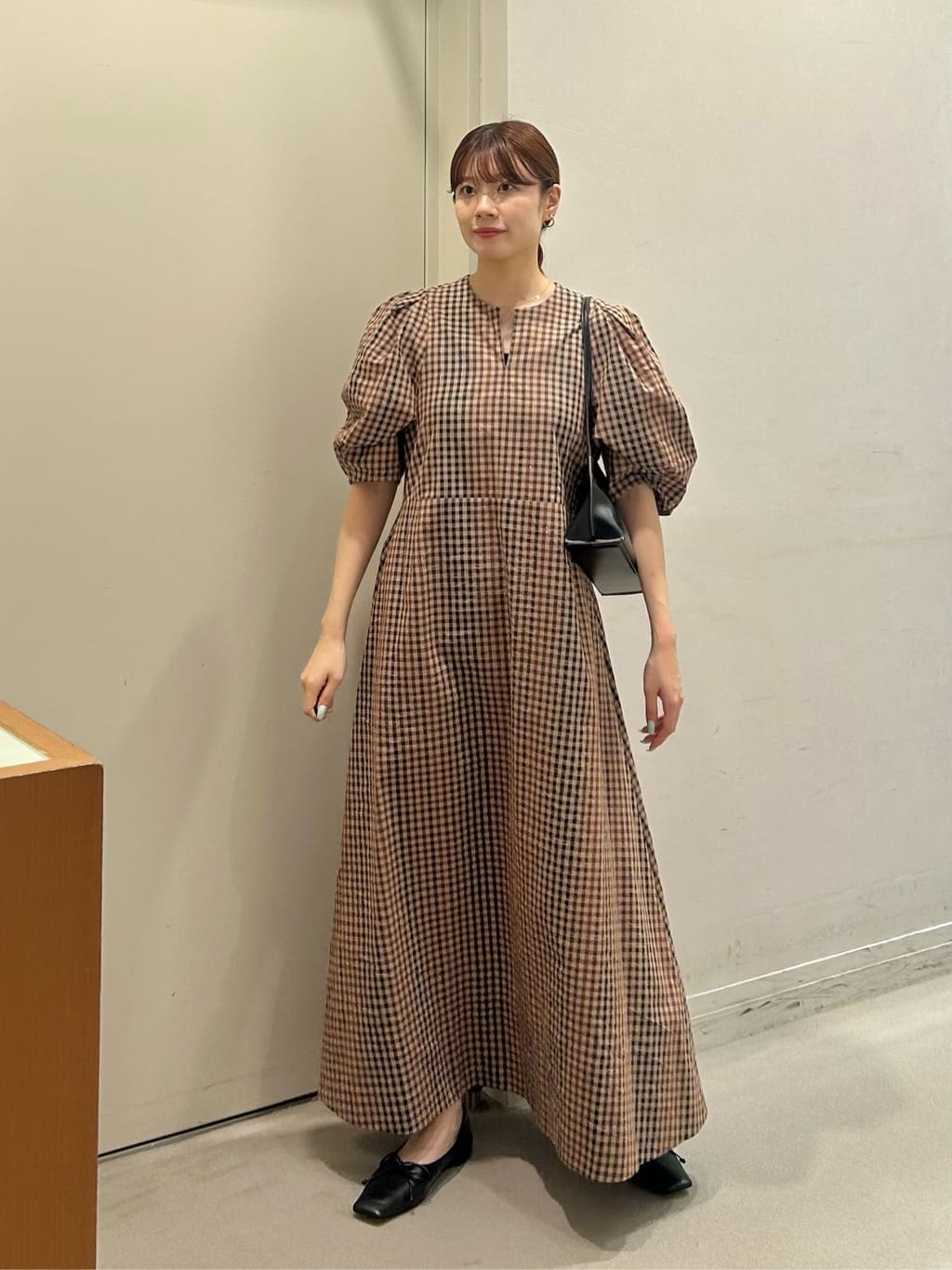 美品UNITED ARROWS チェック柄 半袖ワンピース38 UNITED ARROWS | ギンガムチェック ワンピース -ウォッシャブル