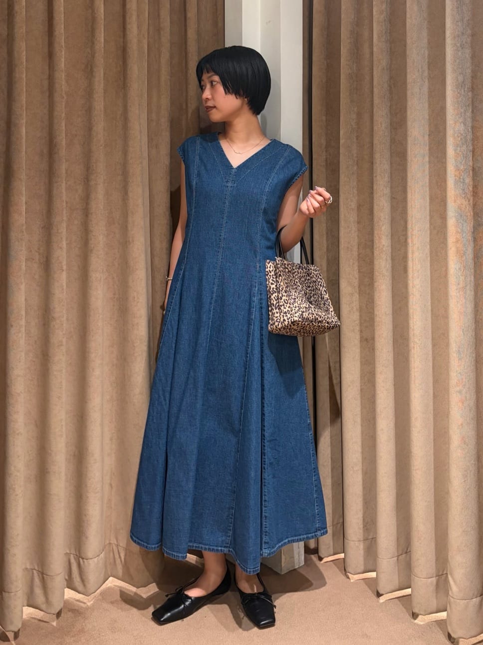 UNITED ARROWS | ステッチ Vネック デニムワンピース | Rakuten