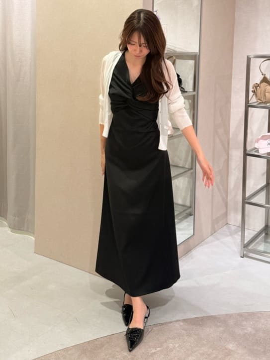 rienda | バストクロスドレープワンピース | Rakuten Fashion(楽天