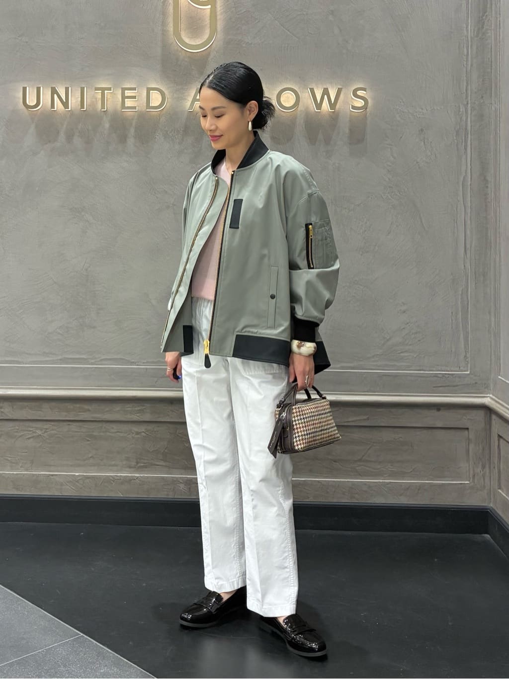 UNITED ARROWS | ミニ Vネック フレンチスリーブ ニット
