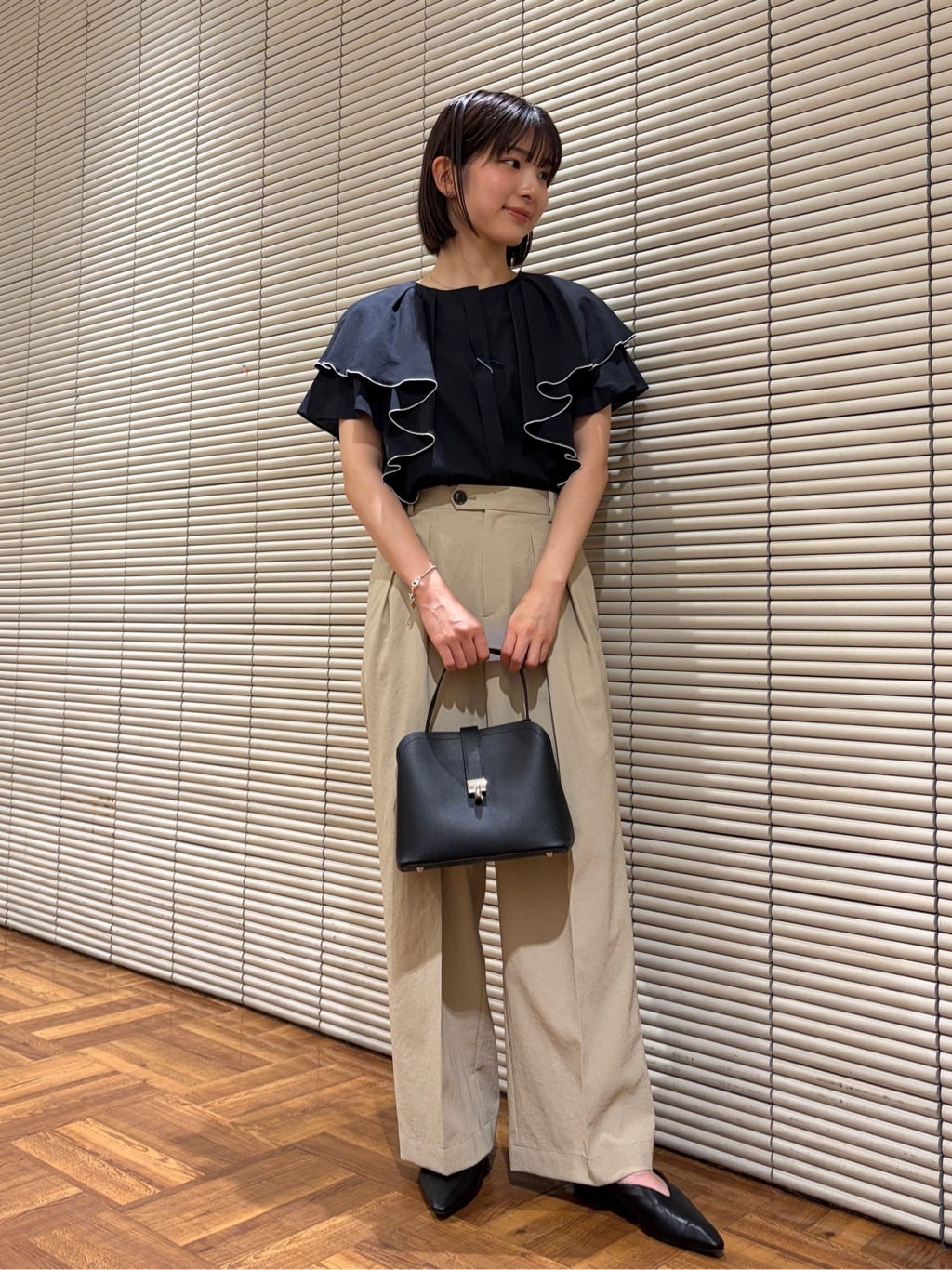 UNITED ARROWS green label relaxing | Breeze Cool ラッフル ブラウス