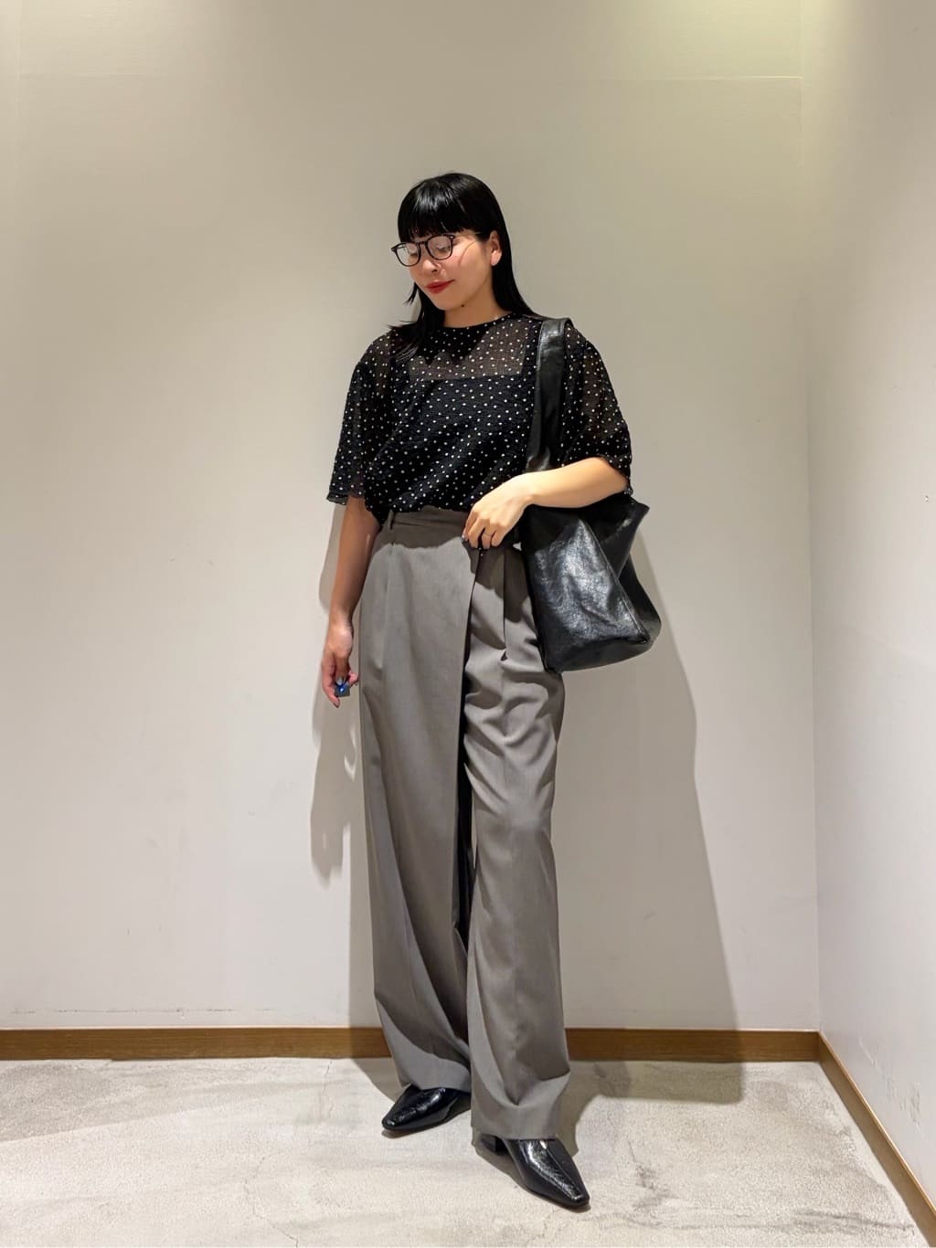 BEAUTY&YOUTH UNITED ARROWSのドットシアー ショートスリーブ ブラウス 