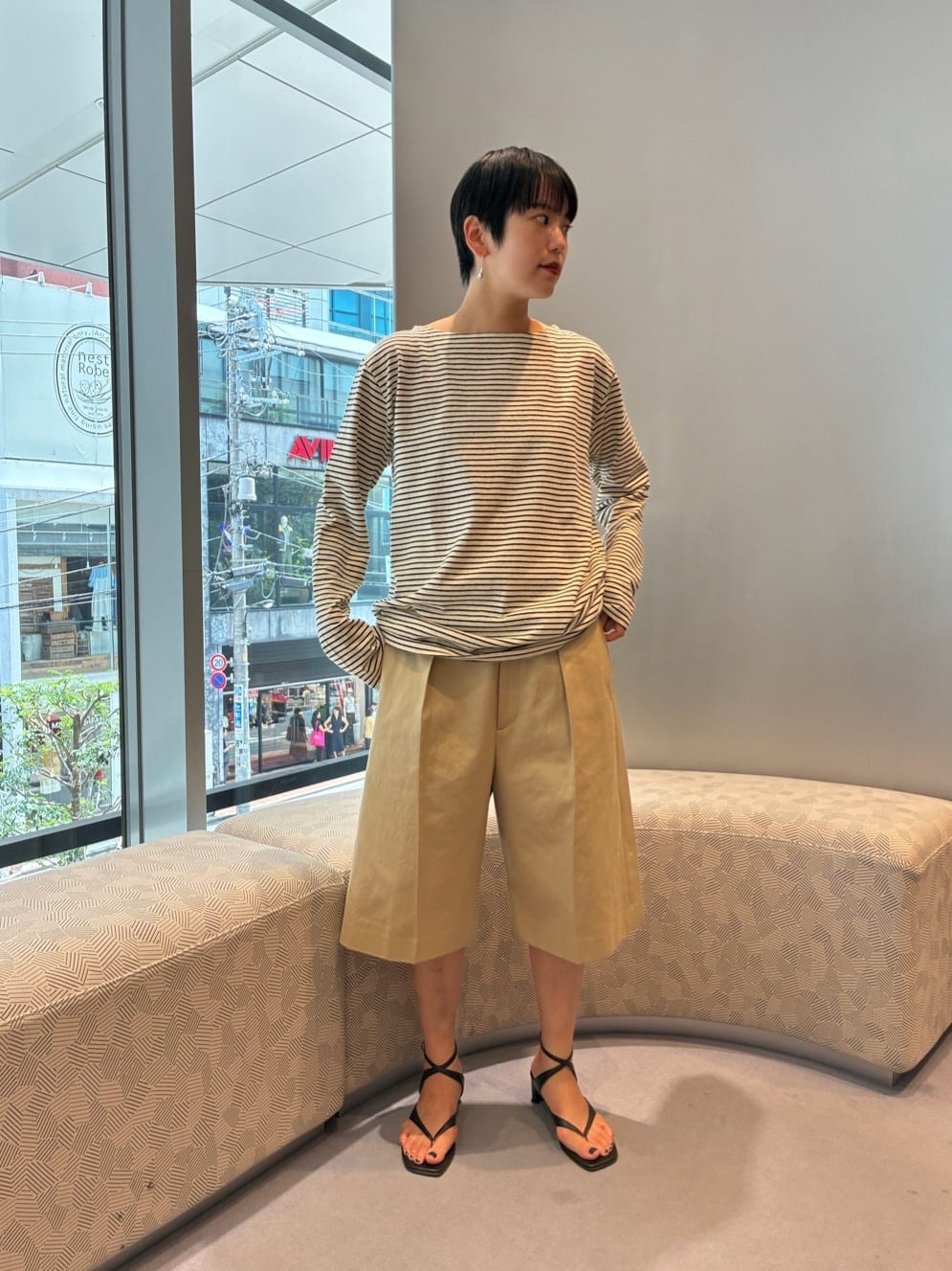 新品　＜6(ROKU) ＞コットン チノ ショートパンツ 6 ハーフパンツ ワイドパンツ チノパン 短パン 「6(ROKU) 」コットン