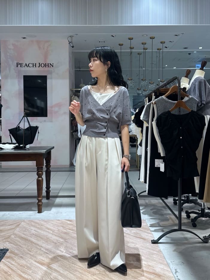 CAPRICIEUX LE'MAGE | ドットフリルボタンニット | Rakuten Fashion