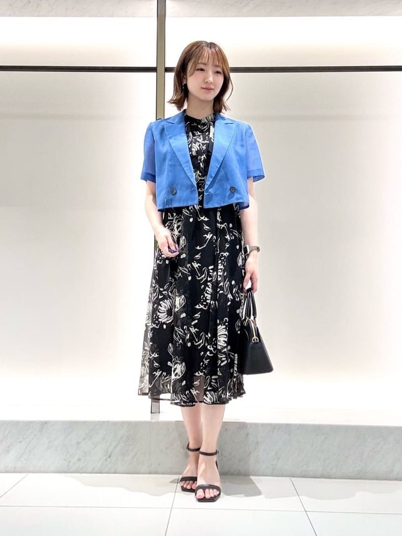 ANAYI | アートマーカーフラワープリントティアードワンピース