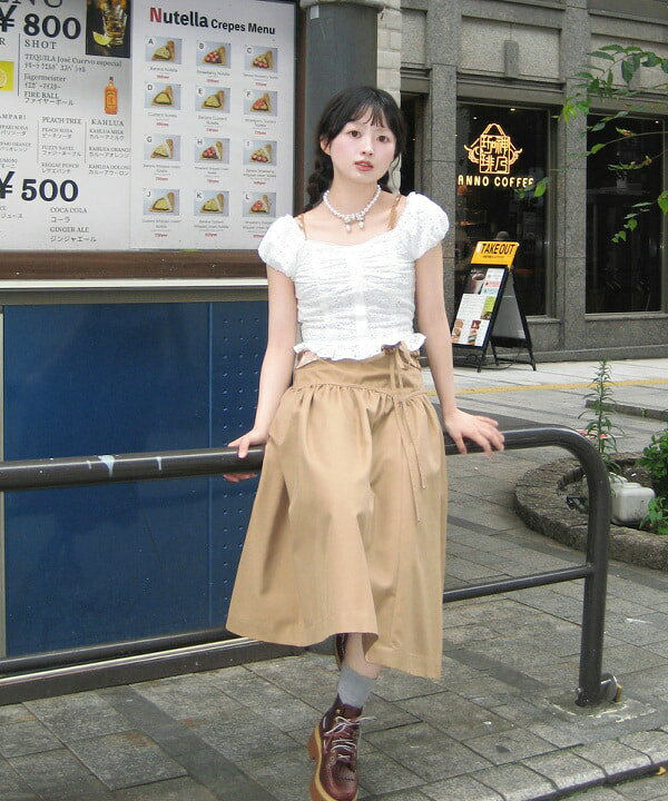 BEAMS WOMEN | 【8/6新規値下げ】レース パフスリーブ ビスチェ