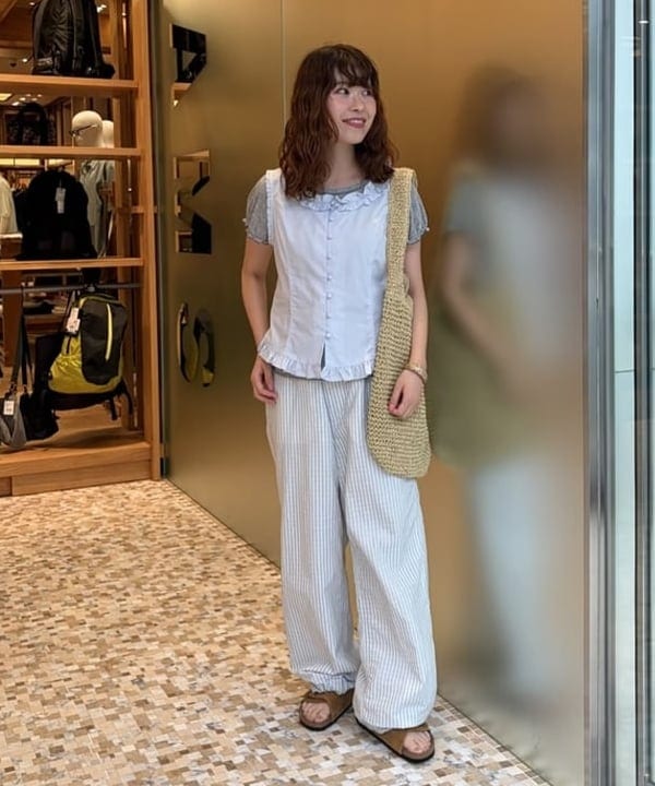 BEAMS WOMEN | フリル トリム ノースリーブ | Rakuten Fashion(楽天