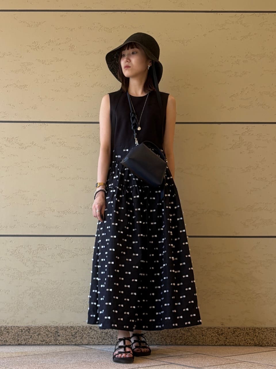 UNITED ARROWS | ドットリボン カットジャガード ワンピース