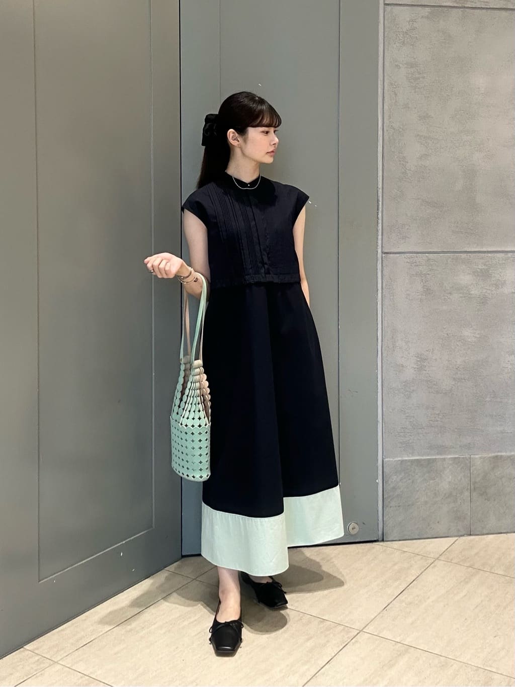 UNITED ARROWS | シルキー ピンタック ワンピース -ウォッシャブル