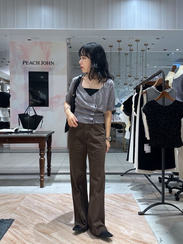 CAPRICIEUX LE'MAGE | ドットフリルボタンニット | Rakuten Fashion