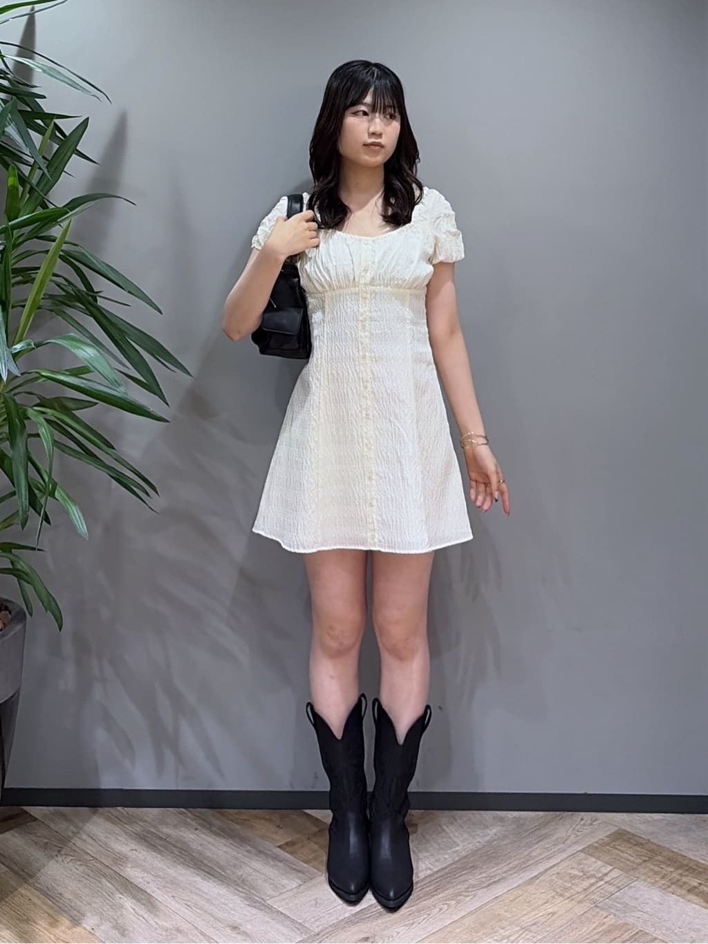 moussy | 2WAY SHIRRING MINI ドレス | Rakuten Fashion(楽天