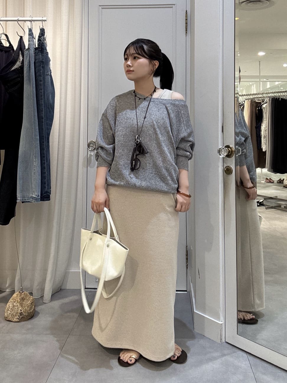 DOUDOU | メランジ前後2WAYカーディガン | Rakuten Fashion(楽天
