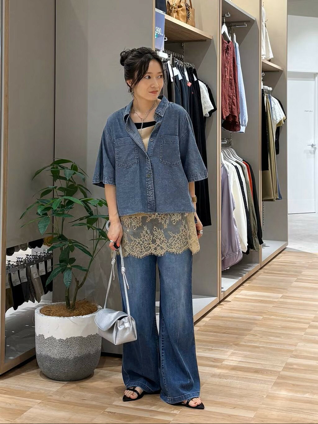 GLOBAL WORK | GOODデニムシャツ半袖/655908 | Rakuten Fashion(楽天
