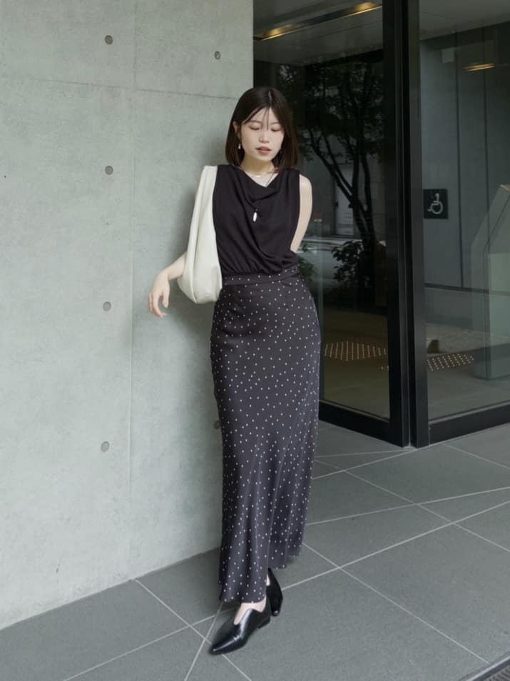 CAPRICIEUX LE'MAGE | 【サイズ展開あり】バイアスドットスカート