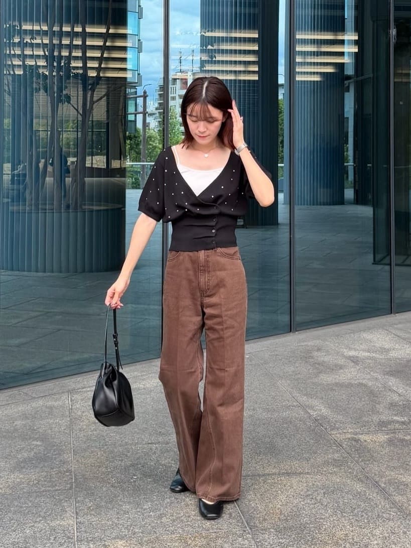 CAPRICIEUX LE'MAGE | ドットフリルボタンニット | Rakuten Fashion