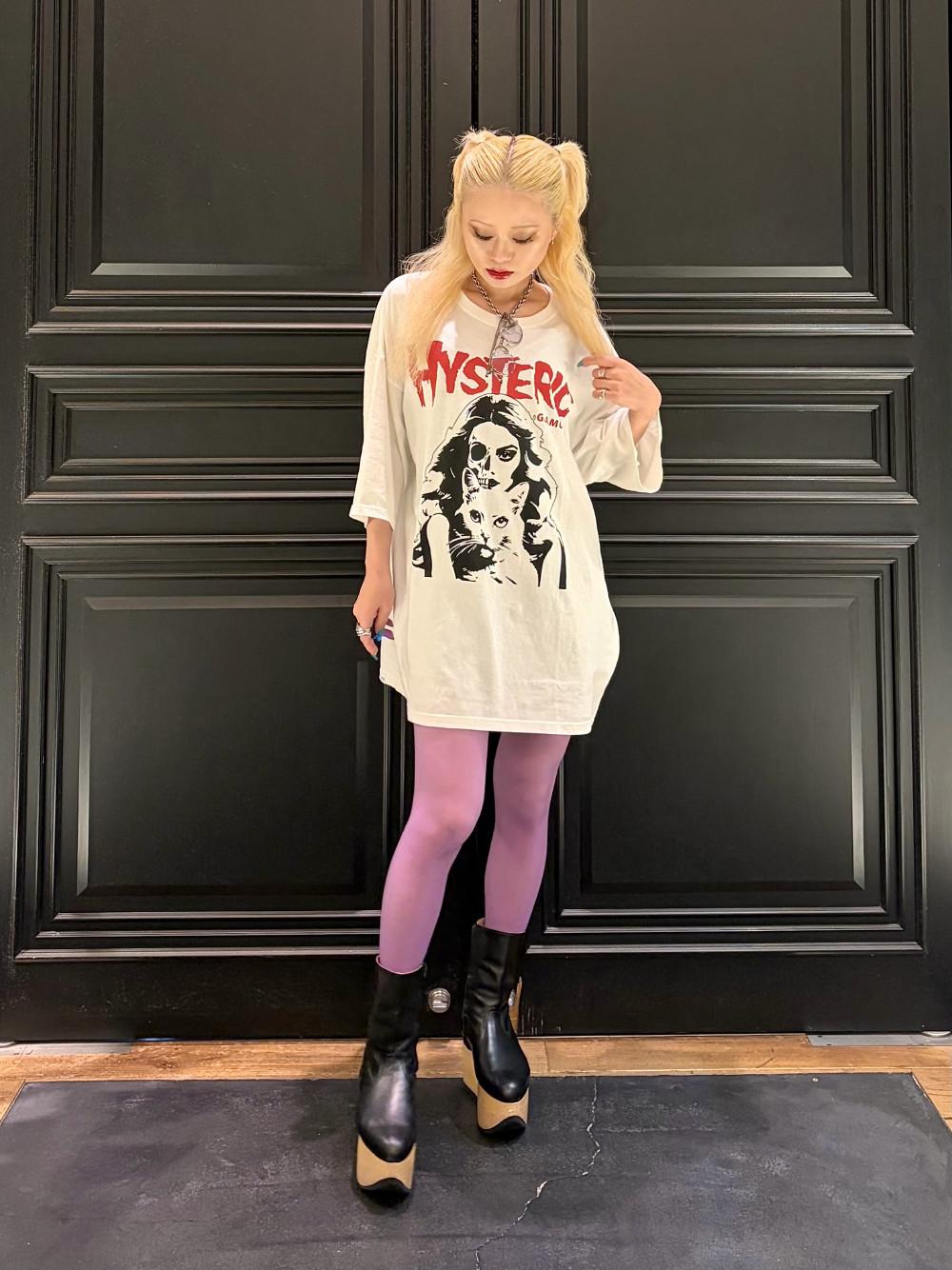 HYSTERIC GLAMOUR | HYSTERIC WOMAN HALF SKULL CAT オーバーサイズ