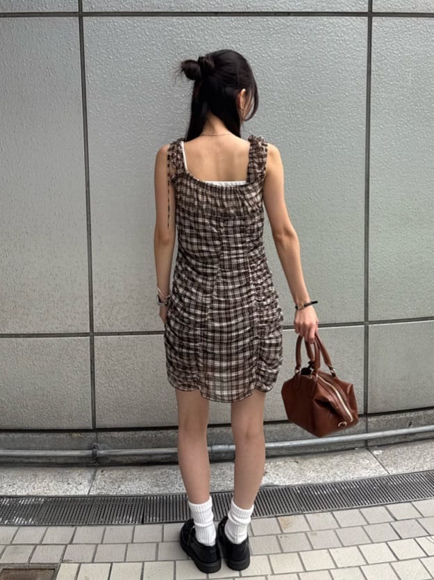 moussy | ASYMMETRY GATHER MINI ドレス | Rakuten Fashion(楽天