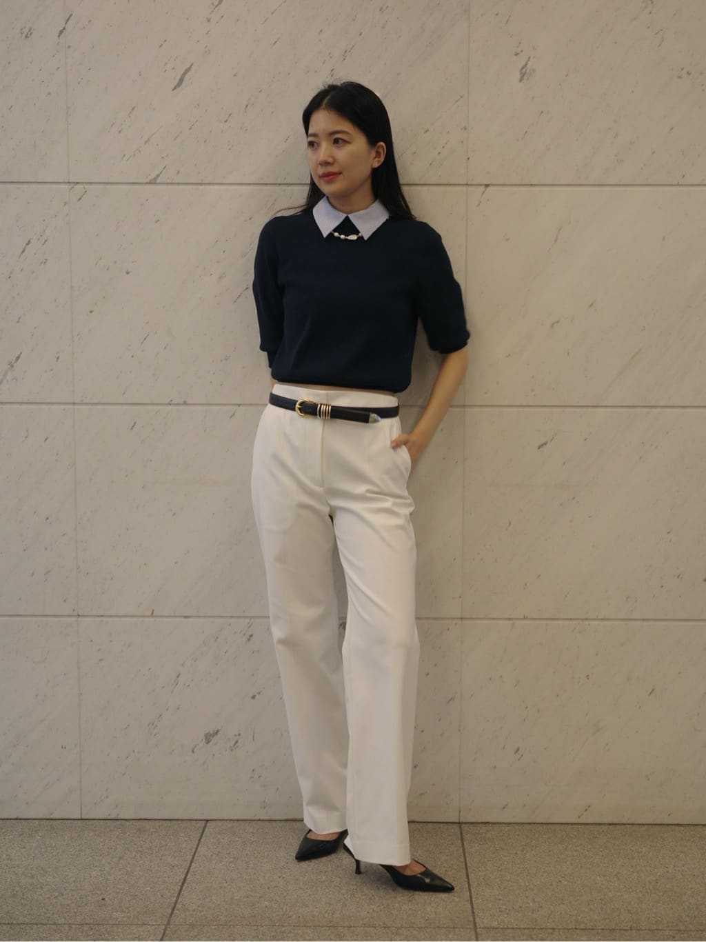 ESTNATION | ESTNATION / 2WAY 襟付きニット | Rakuten Fashion(楽天