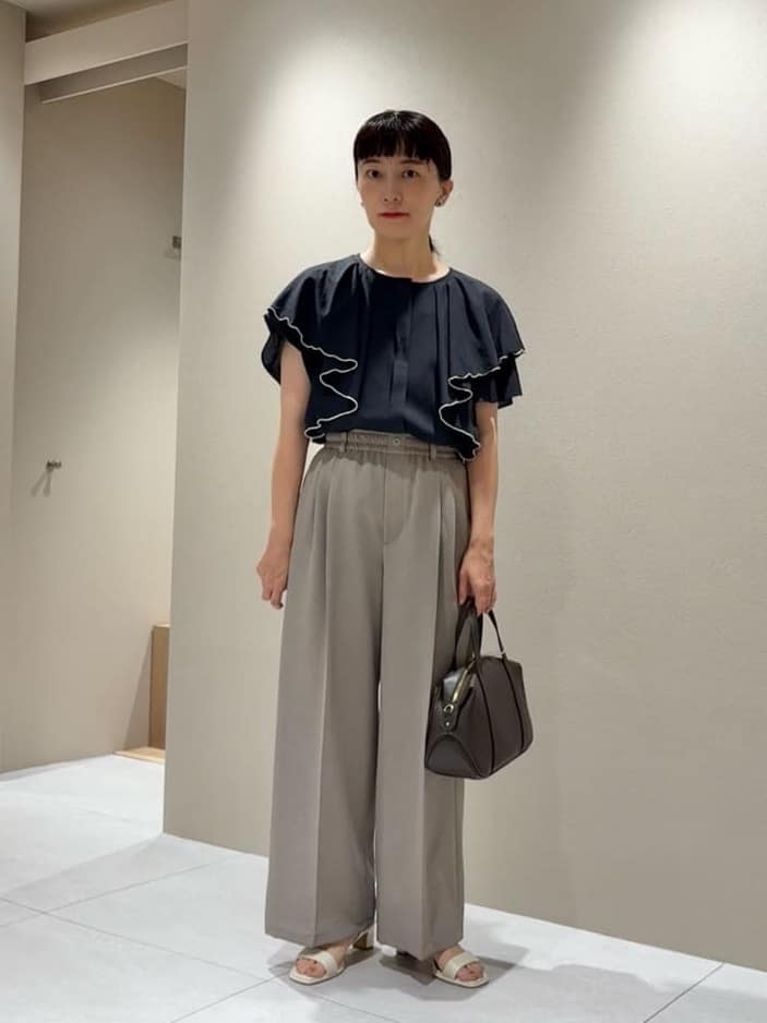 UNITED ARROWS green label relaxing | Breeze Cool ラッフル ブラウス