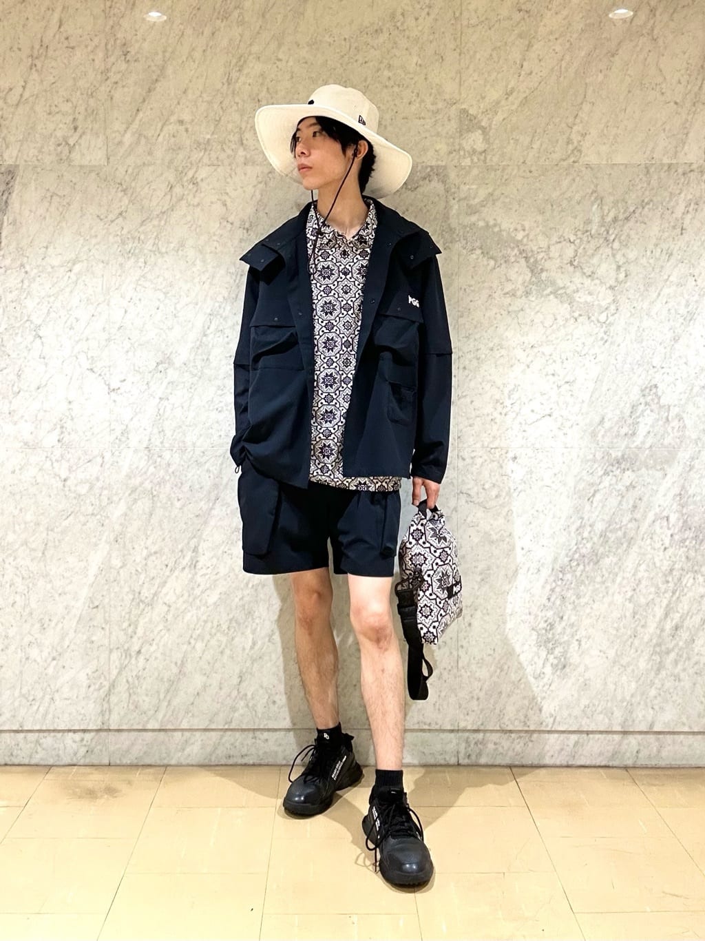 PEARLY GATES | TM ICE トリコット 長袖ポロシャツ <フローズン柄
