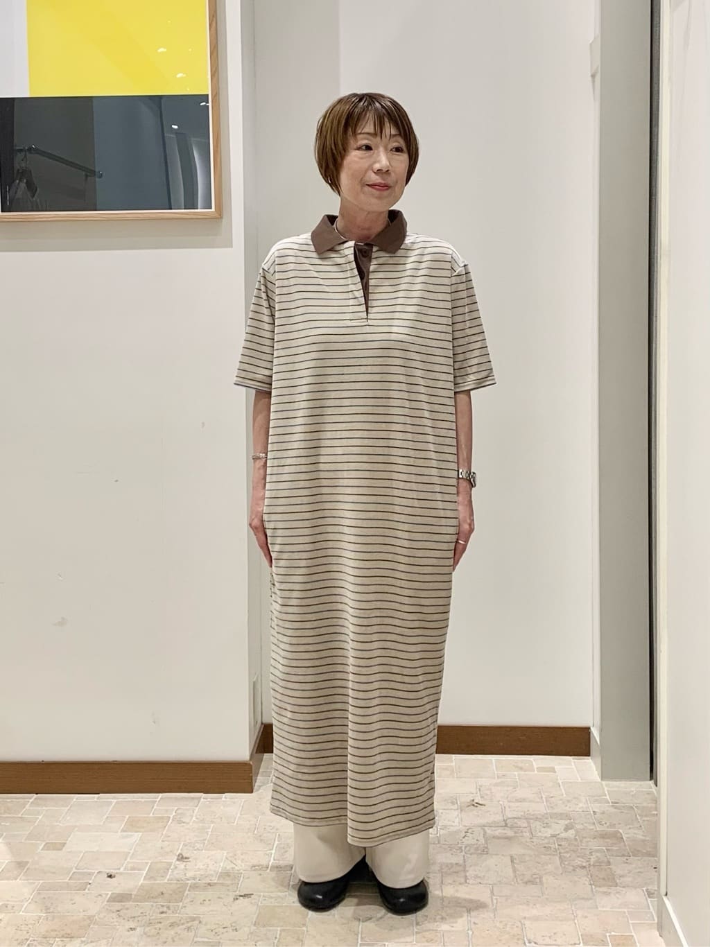 UNITED ARROWS LTD. OUTLET | <6(ROKU)>ベロア ボーダーワンピース