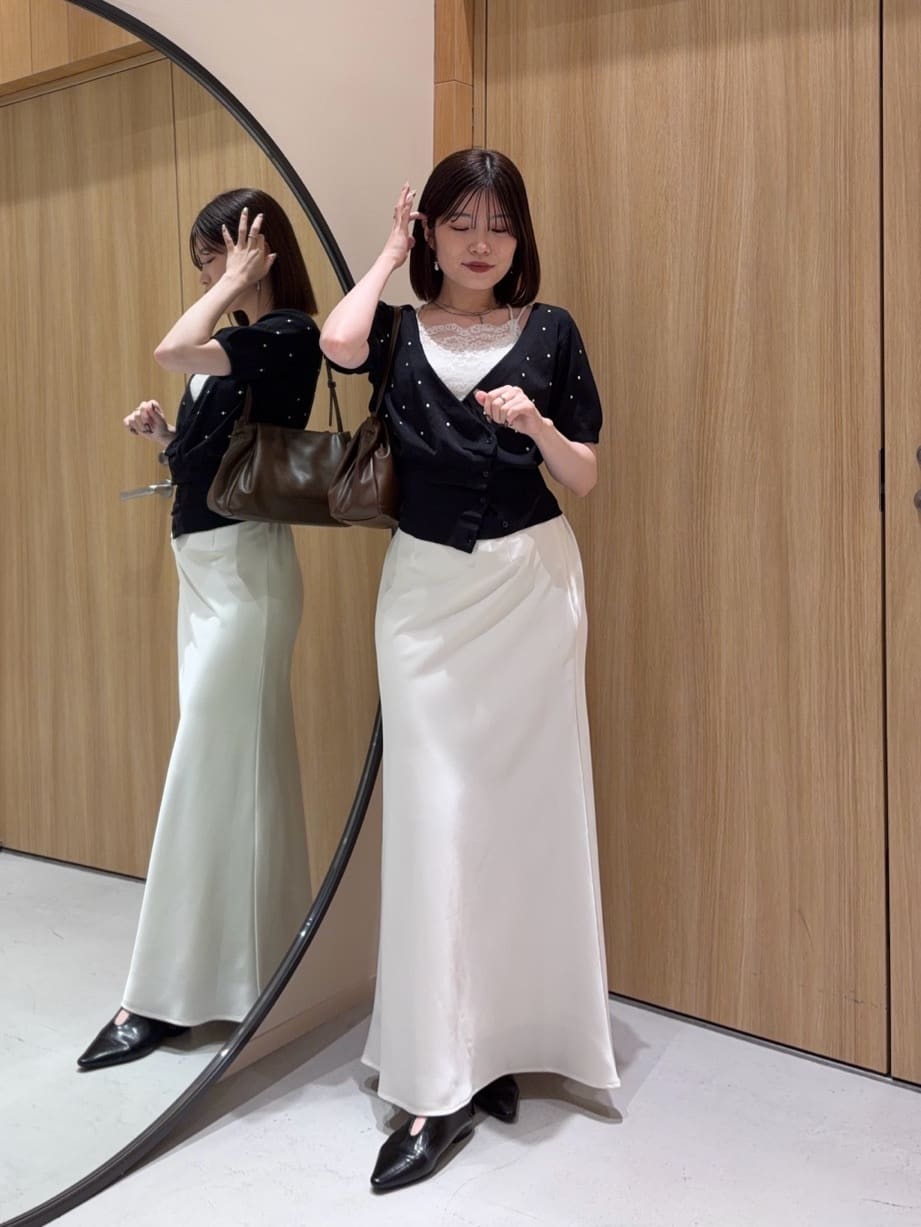 CAPRICIEUX LE'MAGE | ドットフリルボタンニット | Rakuten Fashion