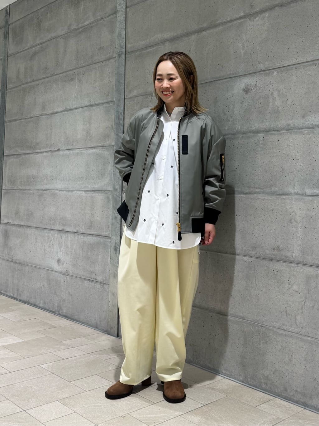UNITED ARROWS | エンブロイダリーフラワー バンドカラー シャツ 26FW