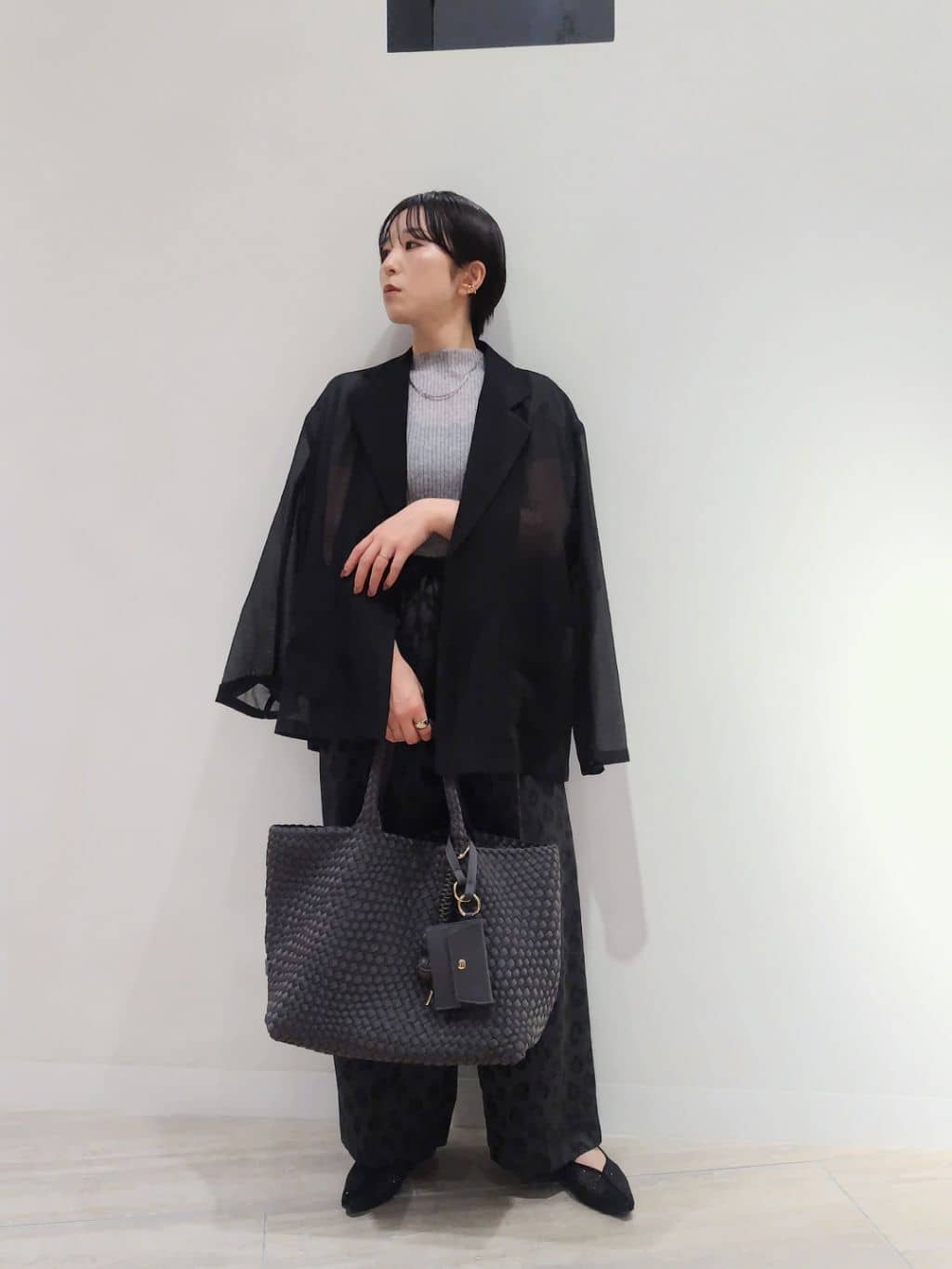 Vin | ミニポーチ付き編み込みスクエアビッグトート | Rakuten Fashion