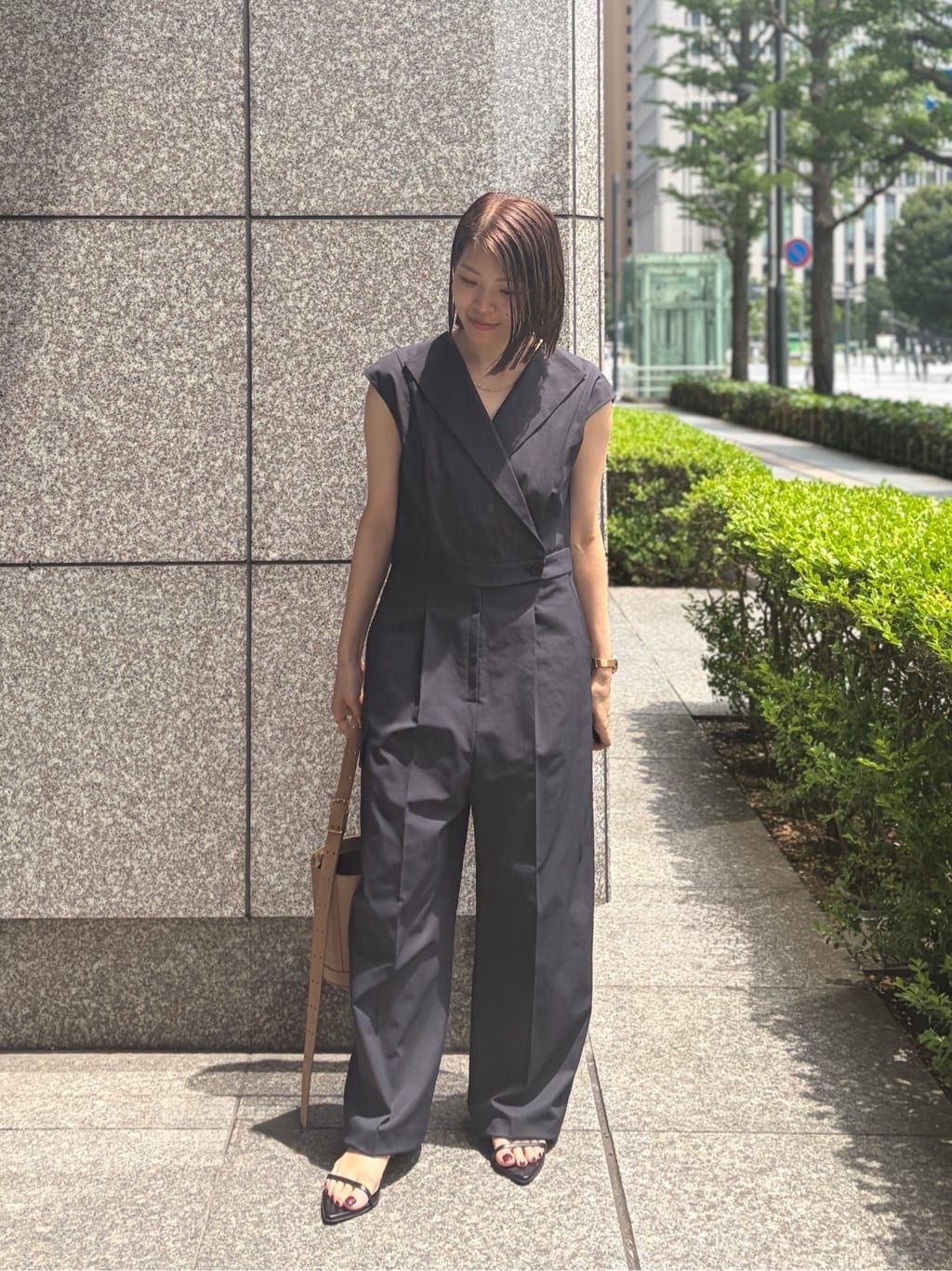 UNITED ARROWS | <conte>ラペル サイドポケット オールインワン