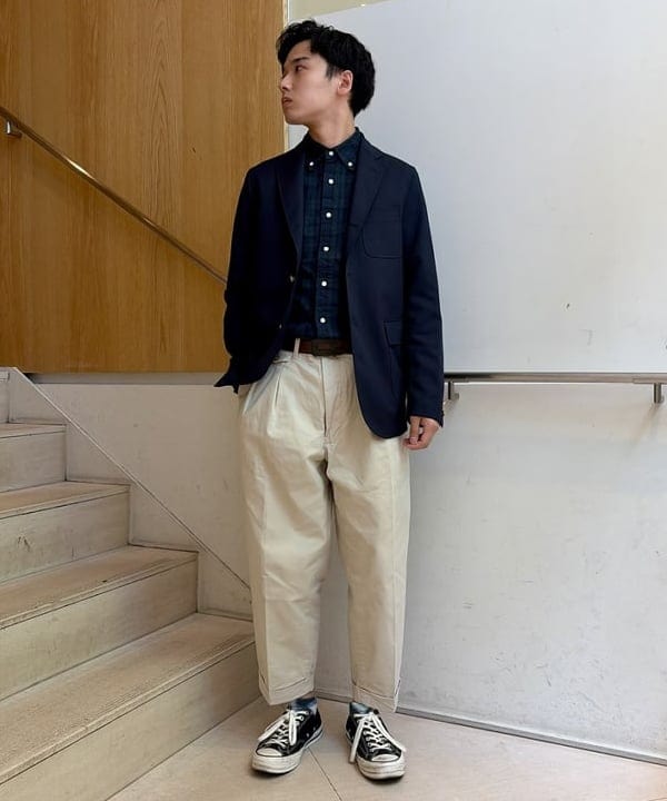 BEAMS MEN | BEAMS PLUS｜2 Pleats Tapered Twill｜メンズ パンツ