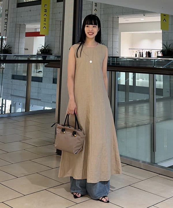 Demi-Luxe BEAMS | シンプル リネン 2WAY ドレス .M | Rakuten Fashion