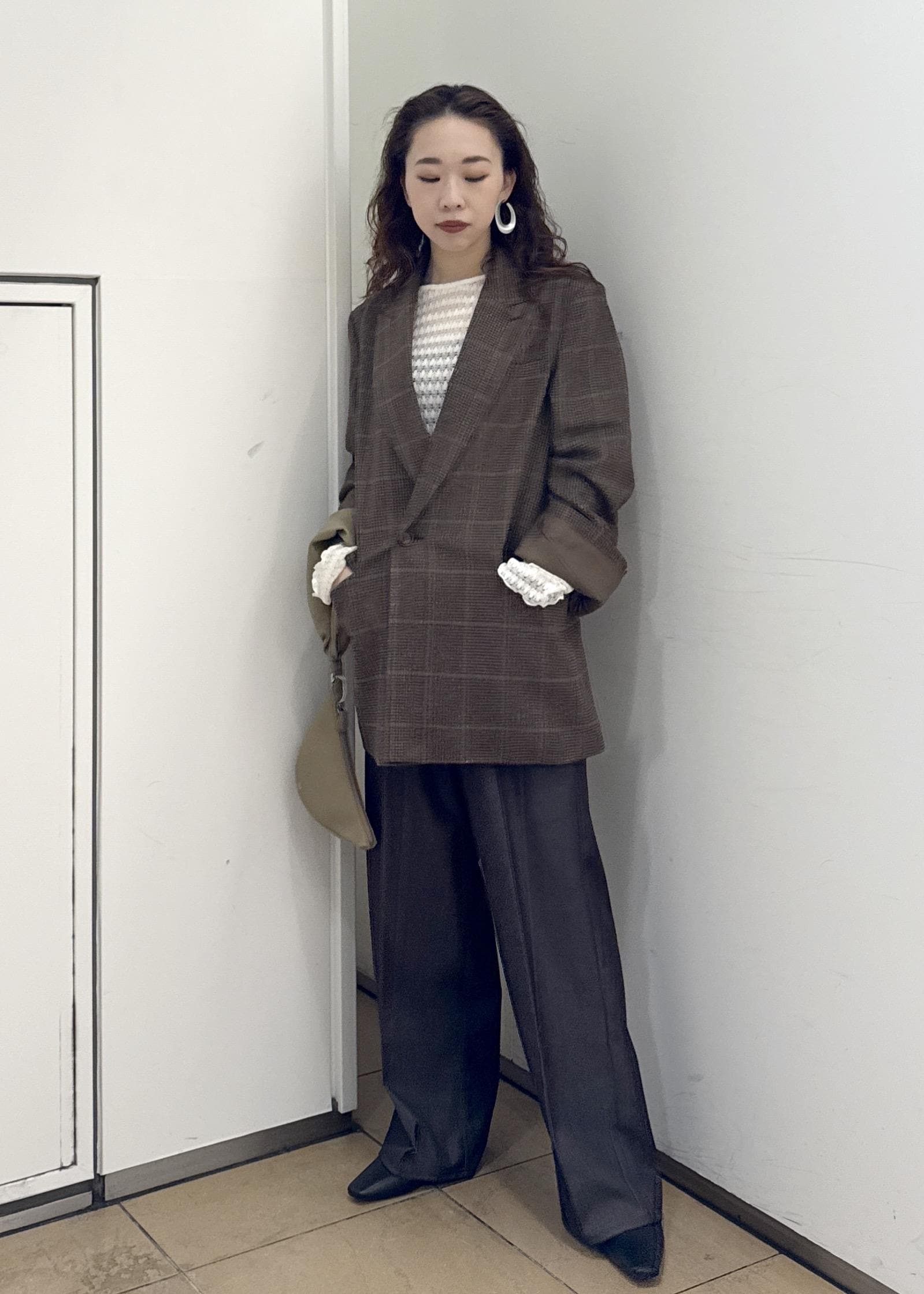 ADAM ET ROPE' | ダブルブレストチェックジャケット | Rakuten Fashion