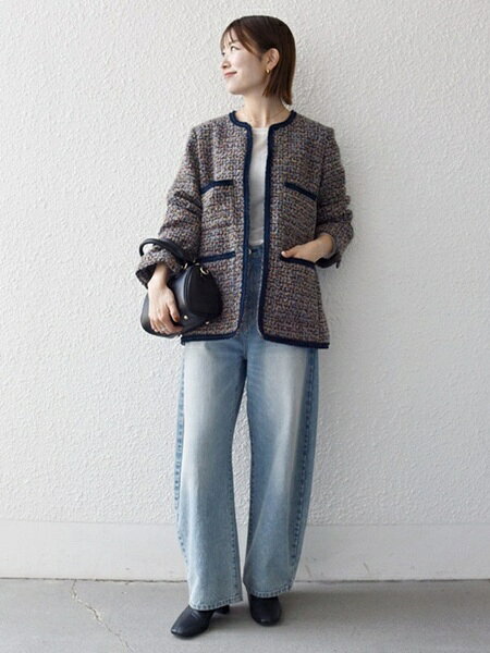 SHIPS | ツイード ノーカラー ジャケット | Rakuten Fashion(楽天