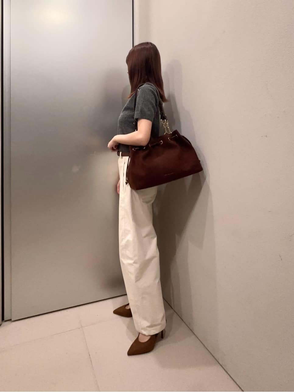 CHARLES & KEITH | Moxie モキシー スエードドローストリングバケット