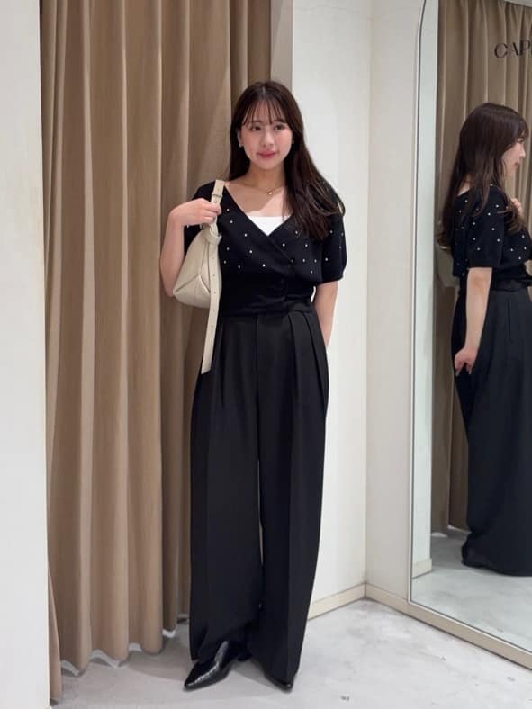 CAPRICIEUX LE'MAGE | ドットフリルボタンニット | Rakuten Fashion
