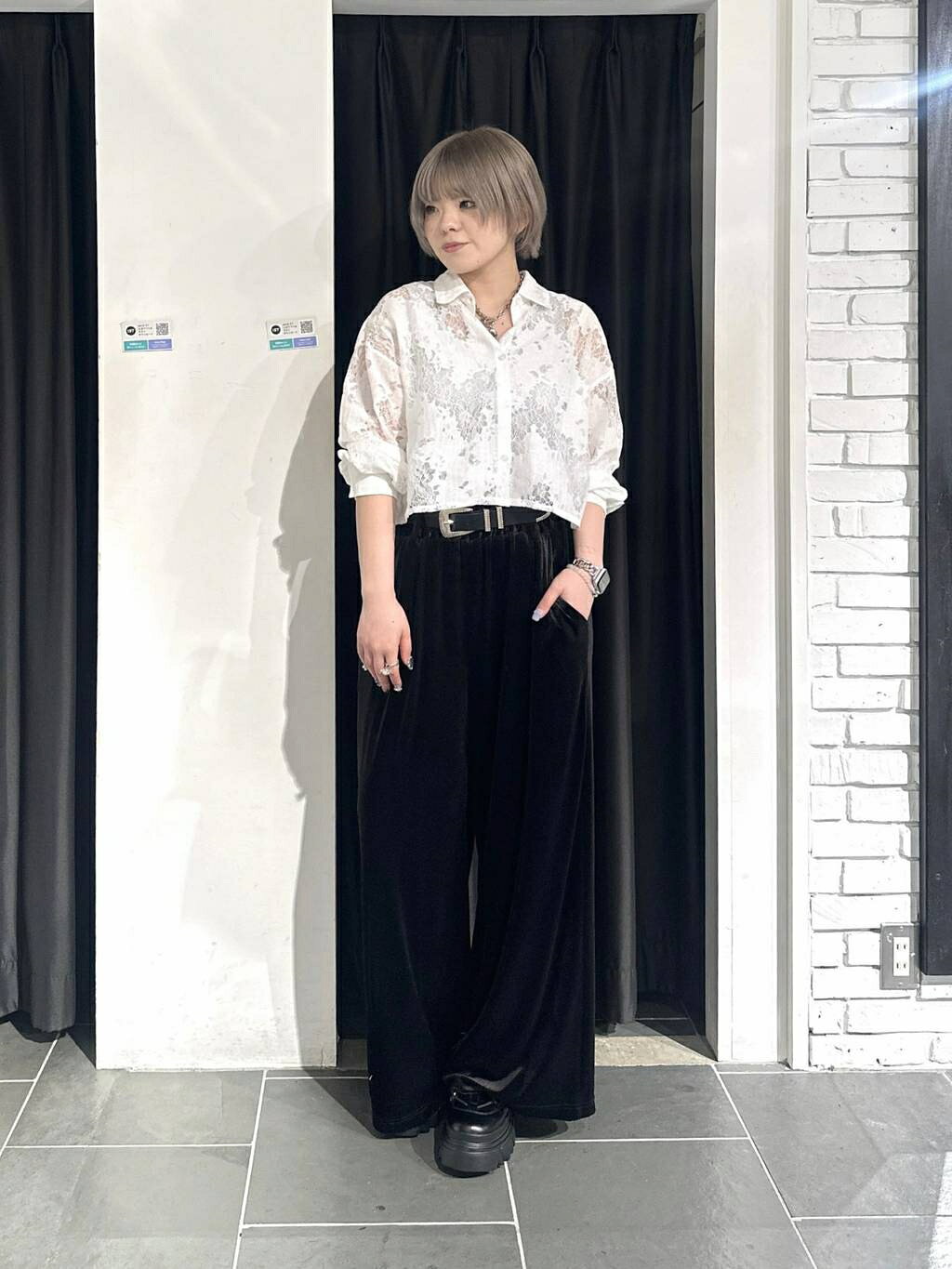 PAGEBOY | フローレースショートシャツロングスリーブ | Rakuten