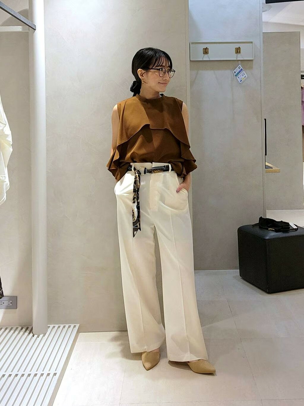 Andemiu | フリルケープブラウスノースリーブ | Rakuten Fashion(楽天