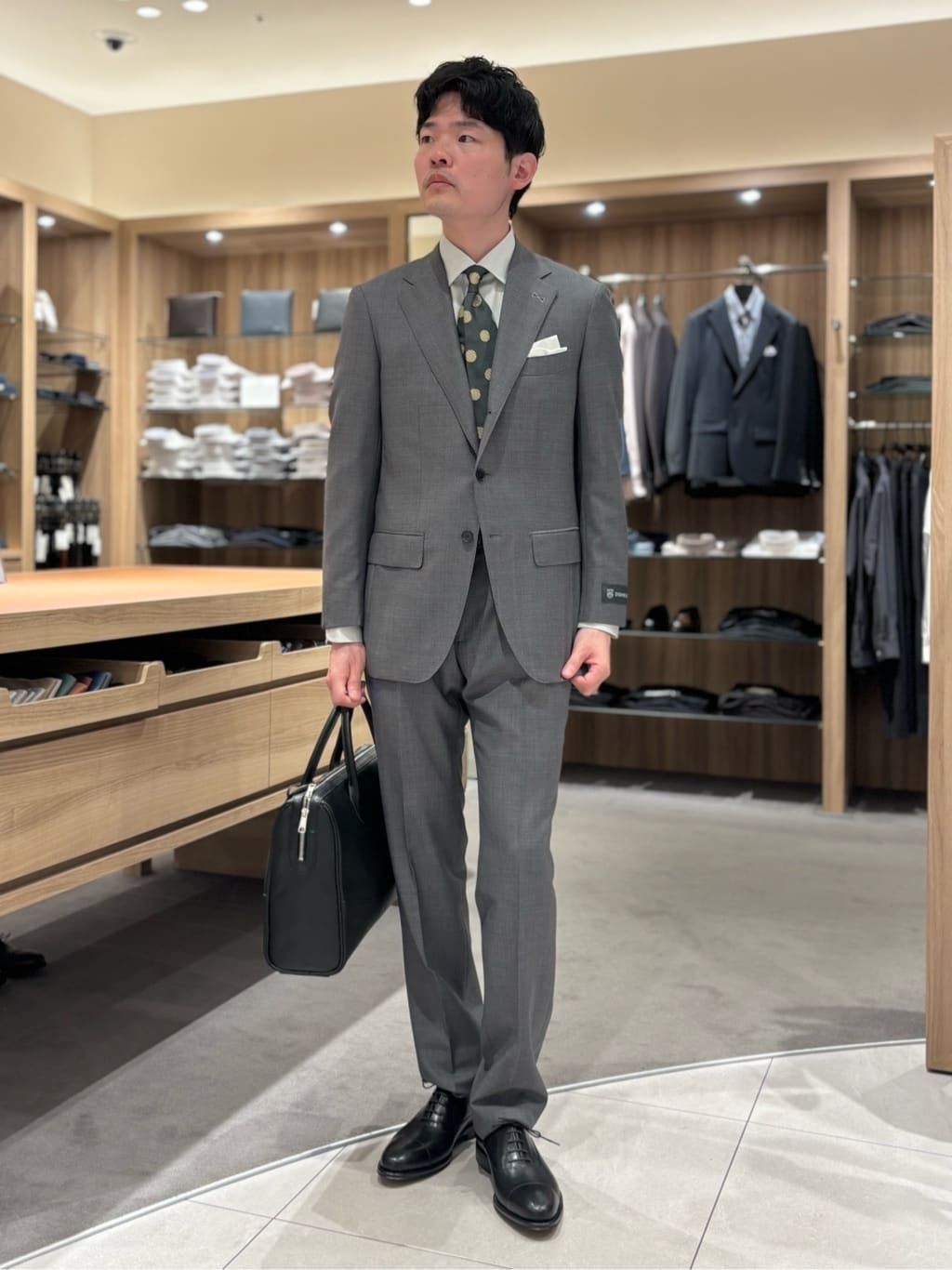 DORMEUIL グレー ビジネススーツ　AB6 3点セット UNITED ARROWS green label relaxing | DORMEUIL 3B HXD スーツ