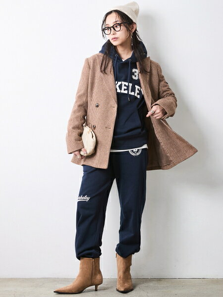 CHIC STYLE | グレンチェックダブルテーラードジャケット<大きいサイズ