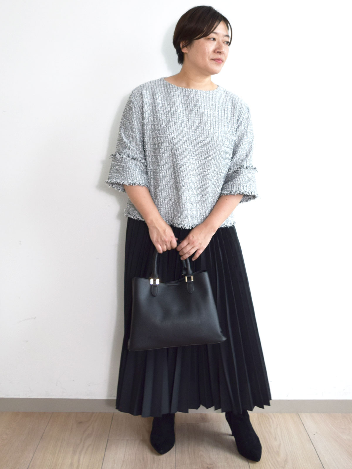 MK MICHEL KLEIN | [洗える]ツイードライクフリンジトップス | Rakuten