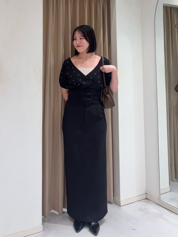 CAPRICIEUX LE'MAGE | ドットフリルボタンニット | Rakuten Fashion