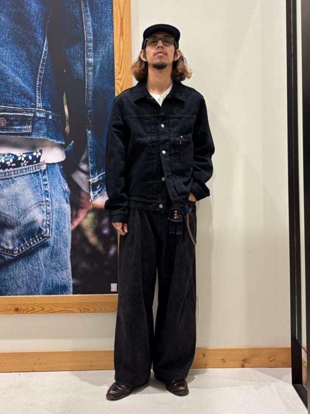 Levi's | BLUETAB(TM) ワイドプリーツ CROP ジーンズ ブラック
