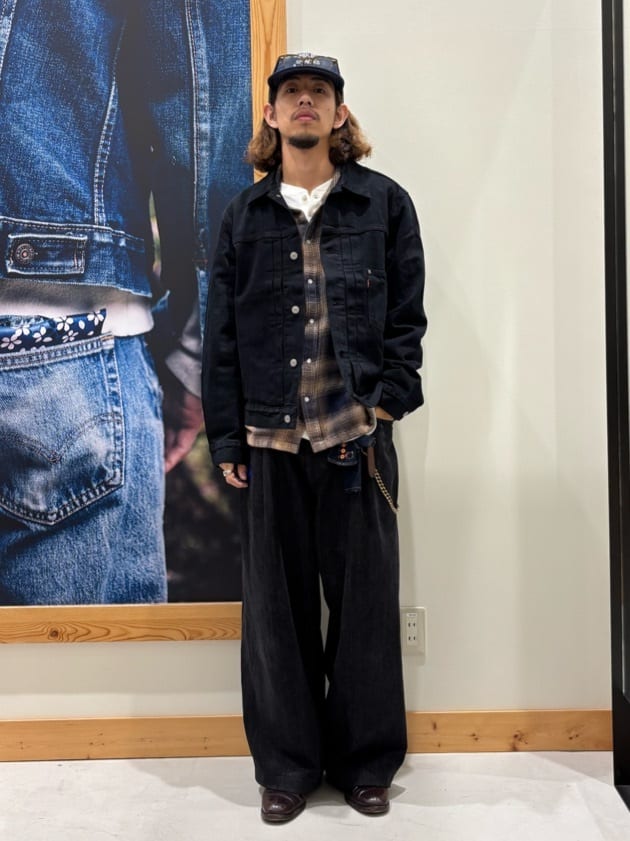 Levi's | BLUETAB(TM) ワイドプリーツ CROP ジーンズ ブラック